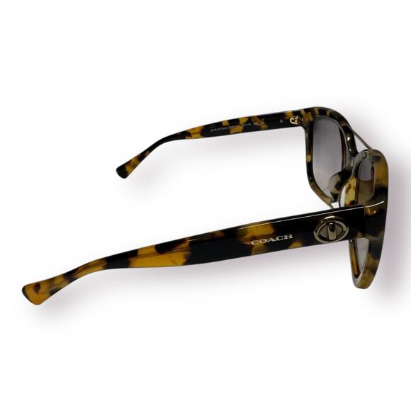Coach HC8122 Oversized Tortoise Sunglasses Brown Gradient Lenses w/‎ Case 135mm - Picture 6 of 11